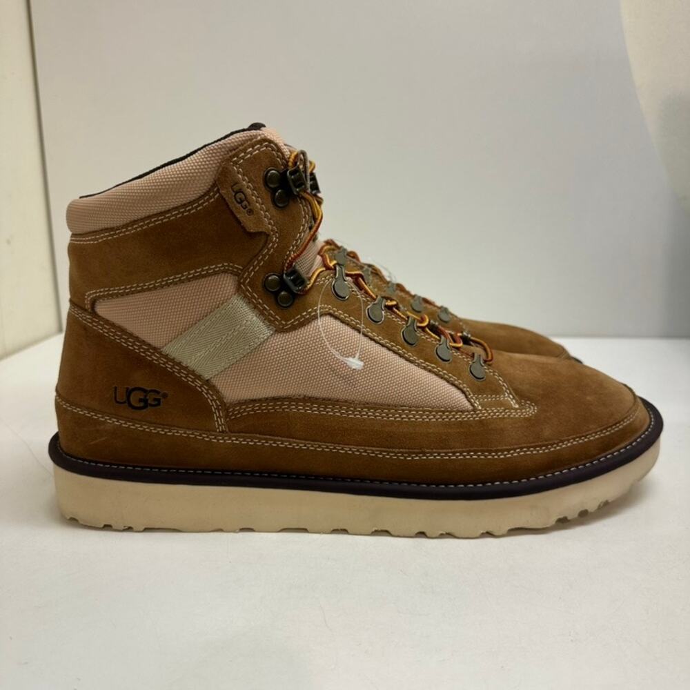 NWOT UGG Men's Highland Hiker Books Hiking Chestnut Brown Suede Mesh Size 14 - Picture 3 of 13